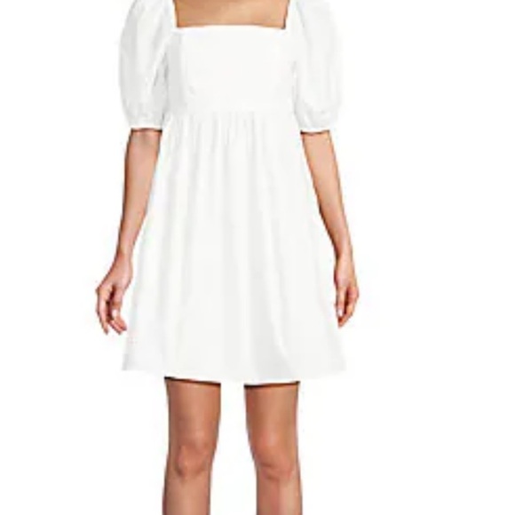 Lea & Viola Dresses & Skirts - C- Lea & Viola NWT  White Puff Sleeve Cotton Dress
Size Lg
